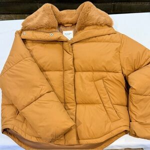 Abercrombie & Fitch Tan Puffer Jacket